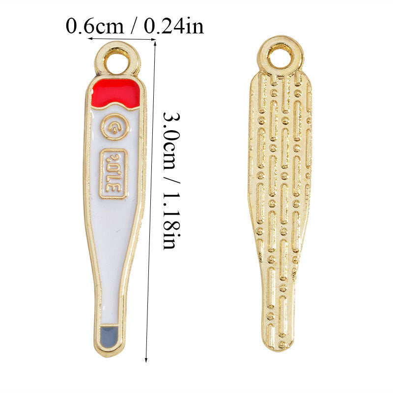 Alloy Pendant Featuring Enamel Craftsmanship In Natural Pink With Cartoon Style For Jewelry Accessories