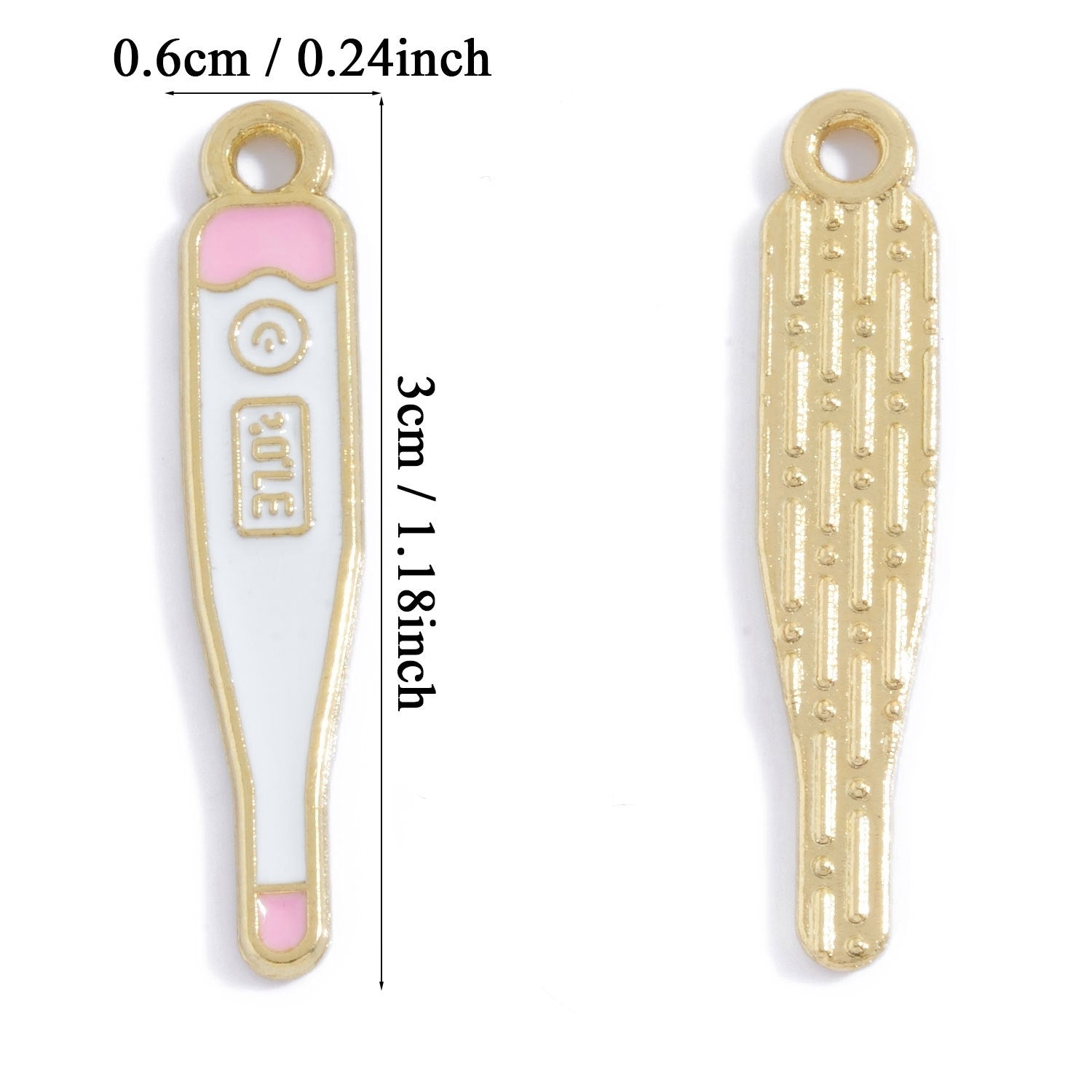 Alloy Pendant Featuring Enamel Craftsmanship In Natural Pink With Cartoon Style For Jewelry Accessories