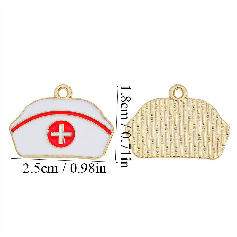 Alloy Pendant Featuring Enamel Craftsmanship In Natural Pink With Cartoon Style For Jewelry Accessories