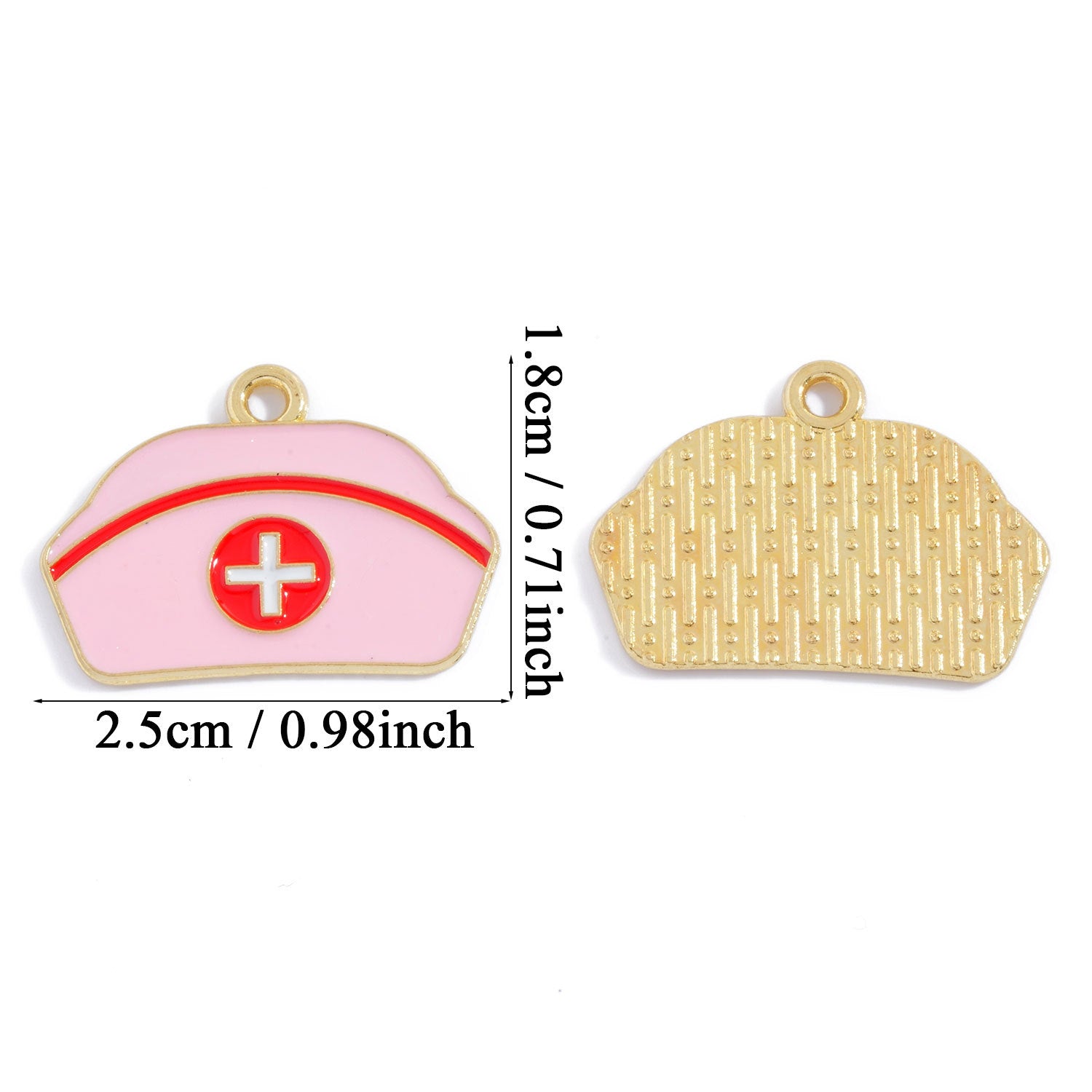 Alloy Pendant Featuring Enamel Craftsmanship In Natural Pink With Cartoon Style For Jewelry Accessories