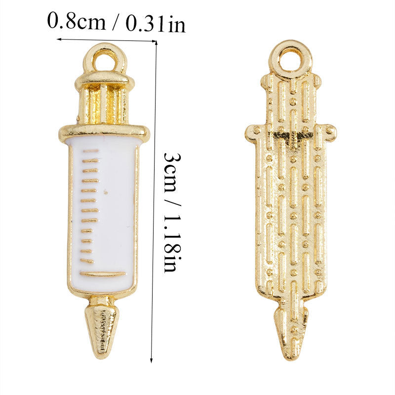 Alloy Pendant Featuring Enamel Craftsmanship In Natural Pink With Cartoon Style For Jewelry Accessories