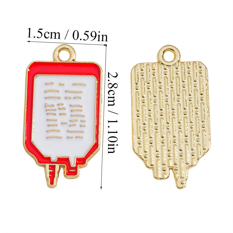 Alloy Pendant Featuring Enamel Craftsmanship In Natural Pink With Cartoon Style For Jewelry Accessories