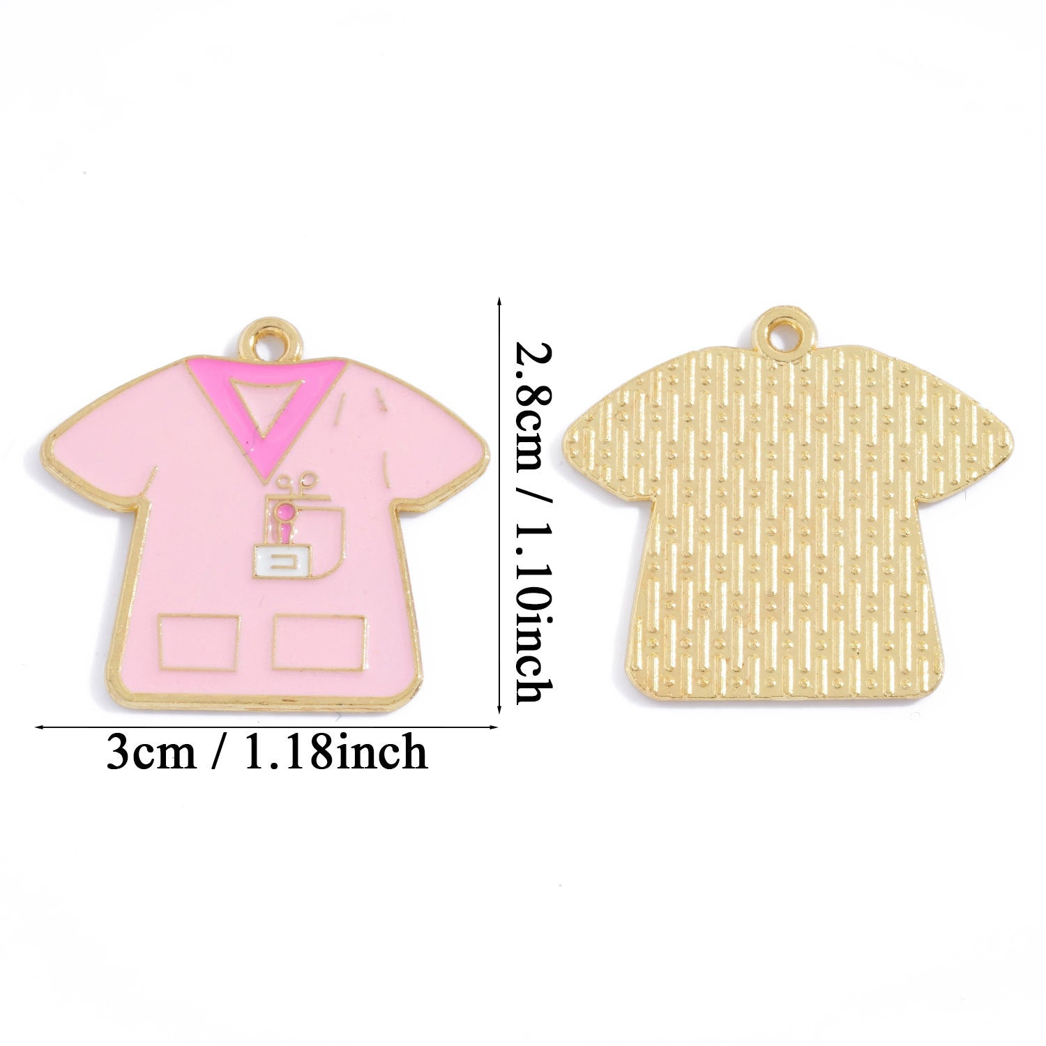 Alloy Pendant Featuring Enamel Craftsmanship In Natural Pink With Cartoon Style For Jewelry Accessories
