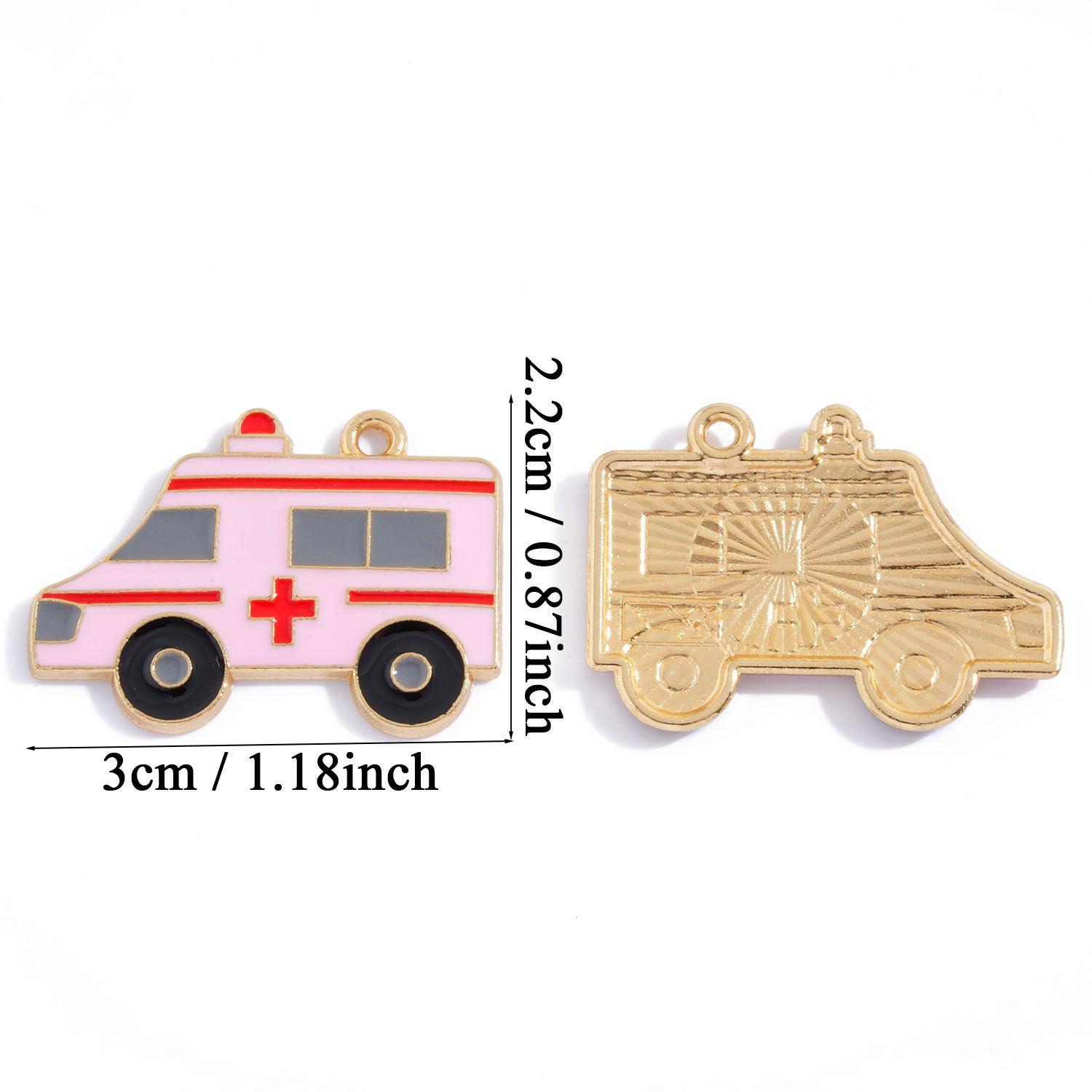 Alloy Pendant Featuring Enamel Craftsmanship In Natural Pink With Cartoon Style For Jewelry Accessories