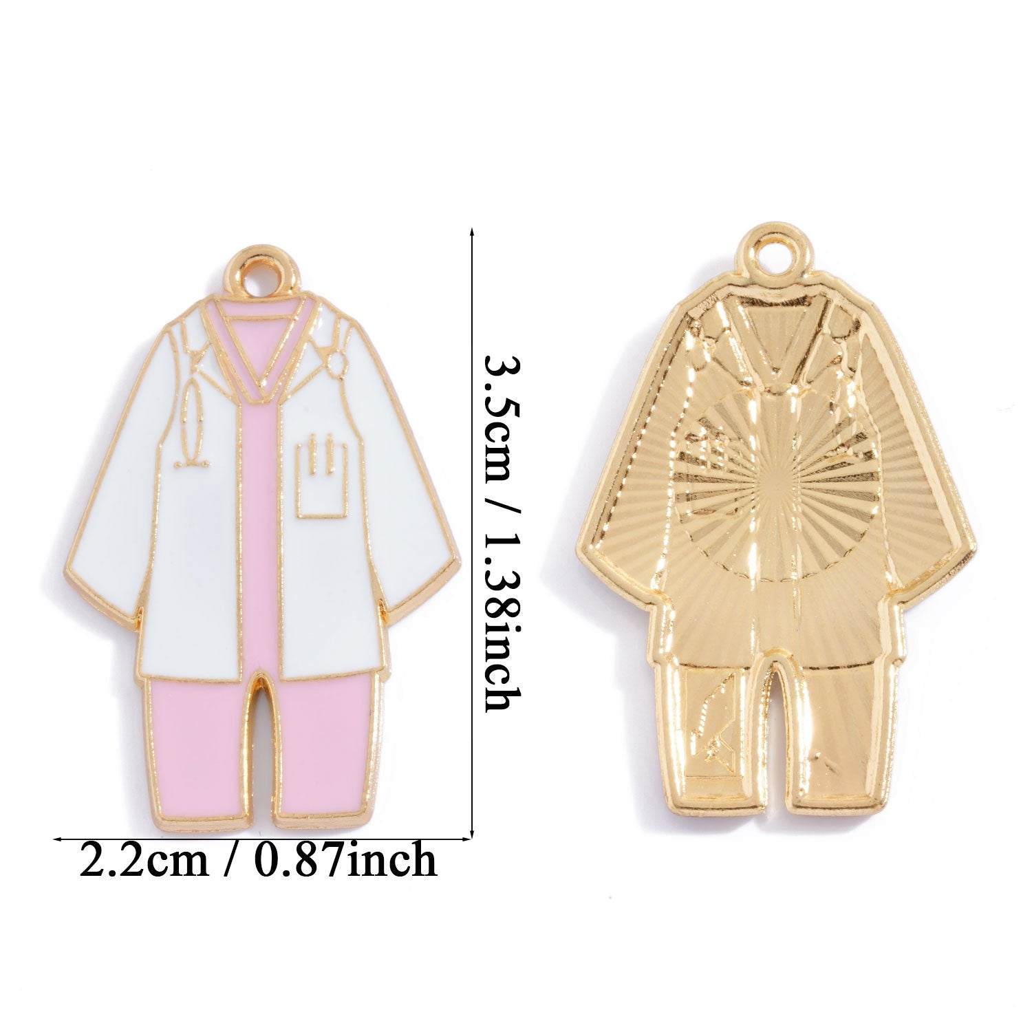 Alloy Pendant Featuring Enamel Craftsmanship In Natural Pink With Cartoon Style For Jewelry Accessories