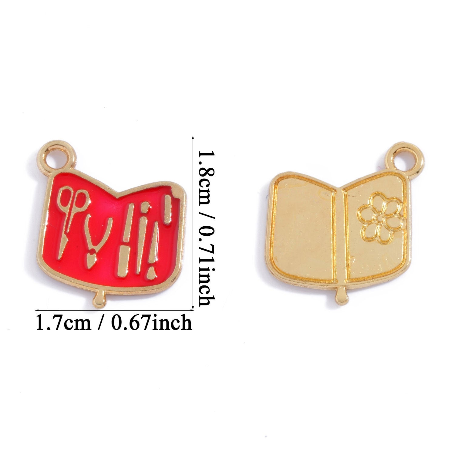 Alloy Pendant Featuring Enamel Craftsmanship In Natural Pink With Cartoon Style For Jewelry Accessories