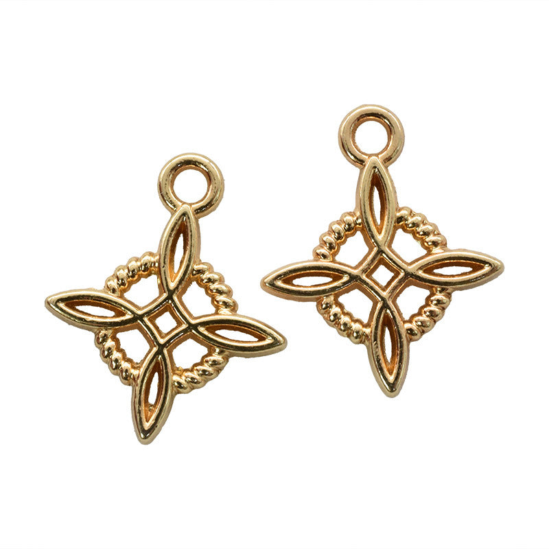Celtic Knot Pendant In Alloy With Electroplated Finish, Retro Style Multicolor Jewelry Accessory