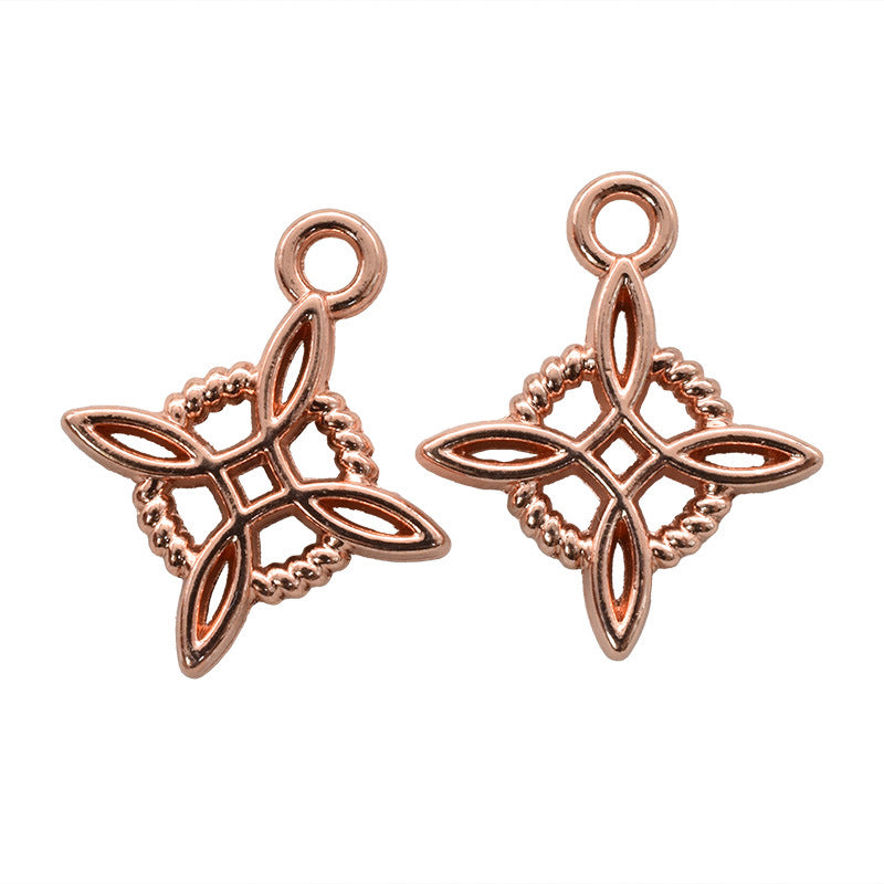 Celtic Knot Pendant In Alloy With Electroplated Finish, Retro Style Multicolor Jewelry Accessory