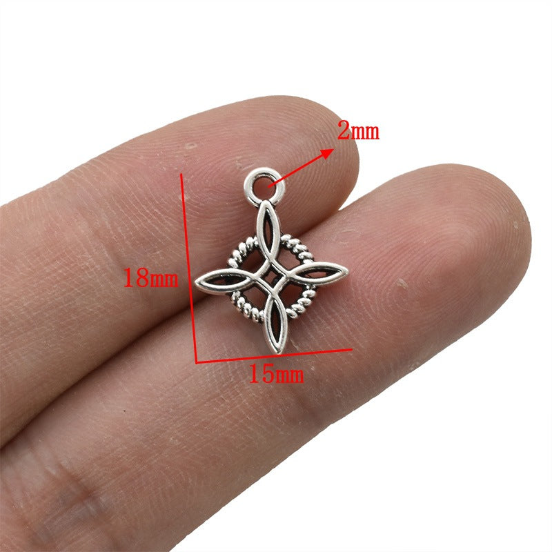 Celtic Knot Pendant In Alloy With Electroplated Finish, Retro Style Multicolor Jewelry Accessory