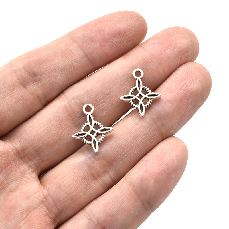 Celtic Knot Pendant In Alloy With Electroplated Finish, Retro Style Multicolor Jewelry Accessory