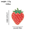 Fruit Pin In Red Alloy With Electroplated Finish
