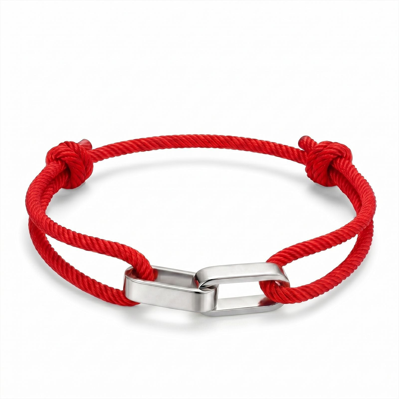 Double Ring Braid Rope Stainless Steel Couple Bracelets In Gold With Glass Inlay