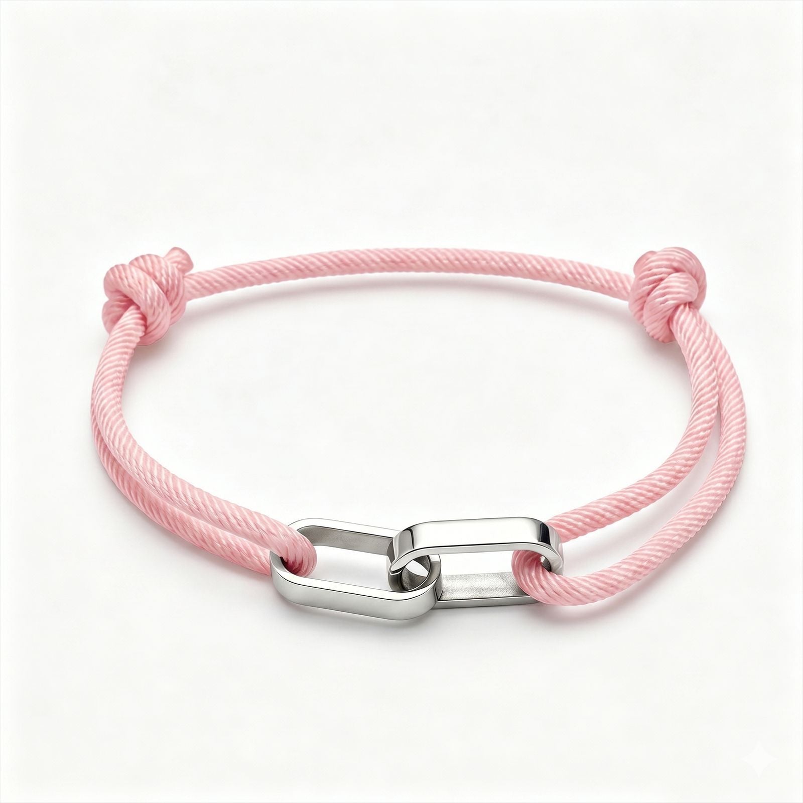 Double Ring Braid Rope Stainless Steel Couple Bracelets In Gold With Glass Inlay