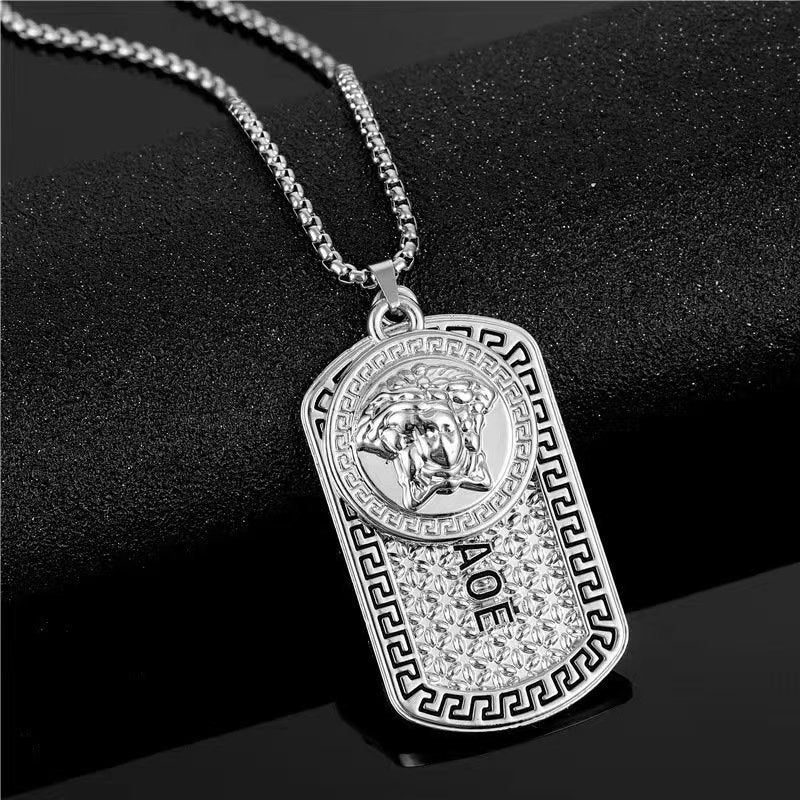 Hip-Hop Gold Letter Necklace For Unisex Featuring Electroplated Alloy With Cable Chain