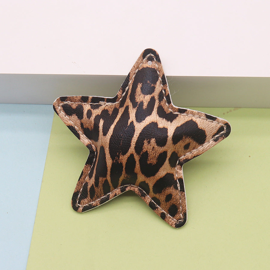 Leopard Print Key Chains With Bag Charms In PU Leather, Perfect For MAMA Festival Accessories