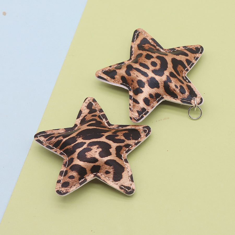 Leopard Print Key Chains With Bag Charms In PU Leather, Perfect For MAMA Festival Accessories