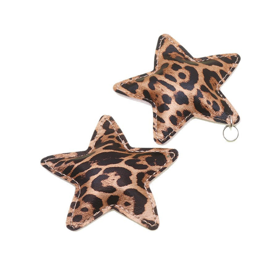 Leopard Print Key Chains With Bag Charms In PU Leather, Perfect For MAMA Festival Accessories