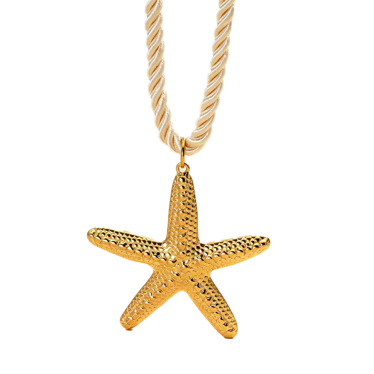 Ocean Pendant Necklace For Women, 18K Gold Plated 316L Stainless Steel Pendant With 304 Stainless Steel Rope Chain