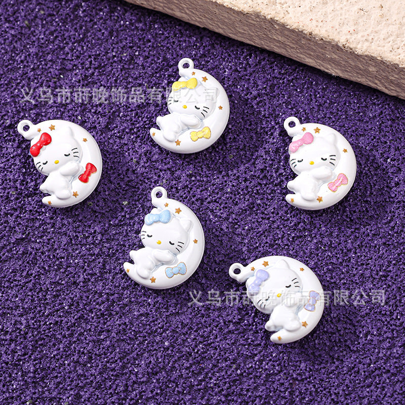 Cute Moon Pendant Jewelry Accessory Made Of Alloy Featuring Stoving Varnish Finish