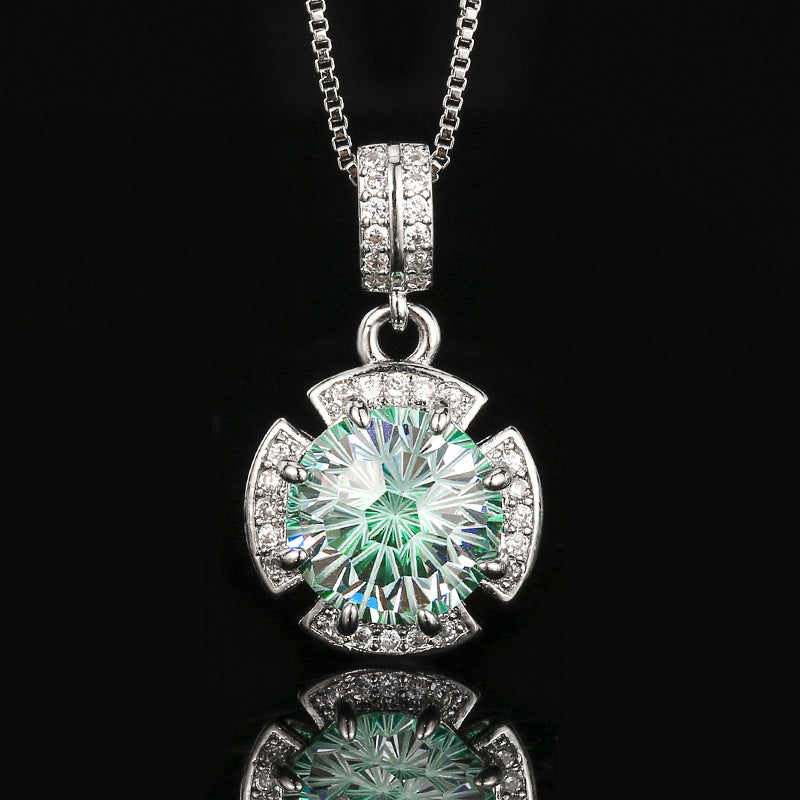 Fireworks Jewelry Set For Women In Rose Red Copper With Zircon Inlay, Perfect For Spring