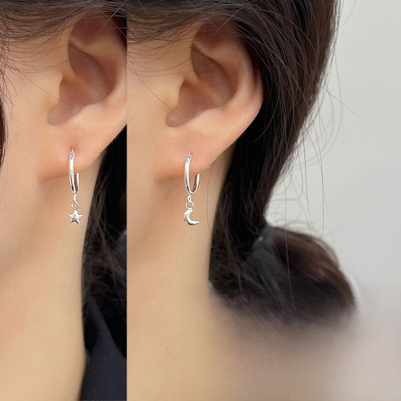 Heart Shape Hoop Earrings For Women In 925 Sterling Silver With Electroplated Finish And 925 Sterling Silver Posts