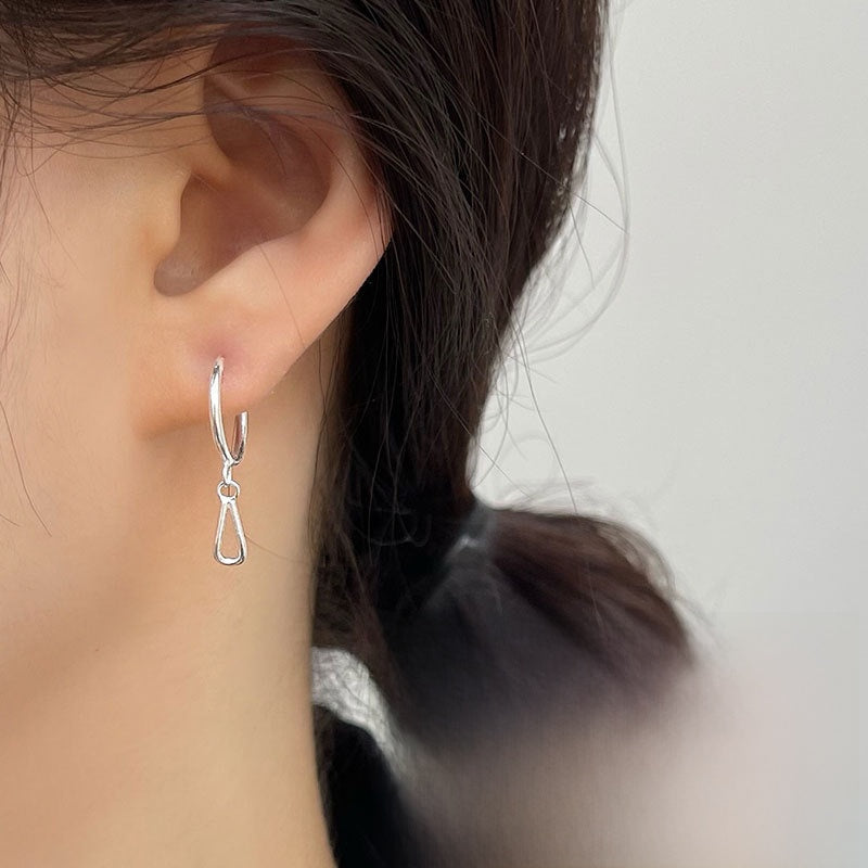 Heart Shape Hoop Earrings For Women In 925 Sterling Silver With Electroplated Finish And 925 Sterling Silver Posts
