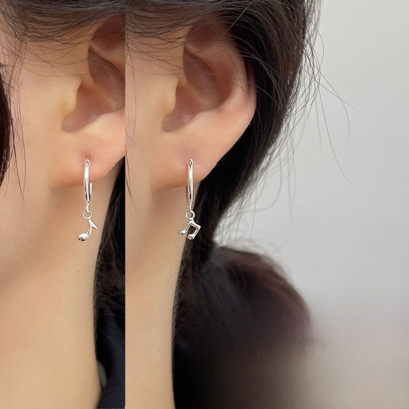 Heart Shape Hoop Earrings For Women In 925 Sterling Silver With Electroplated Finish And 925 Sterling Silver Posts