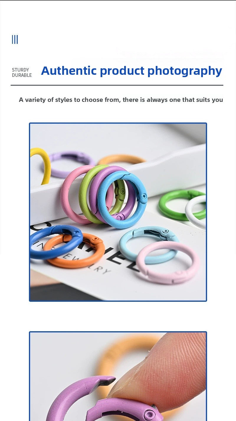 Colour Metal Key Chains In Stylish Design, Perfect For Organizing Keys And Accessories