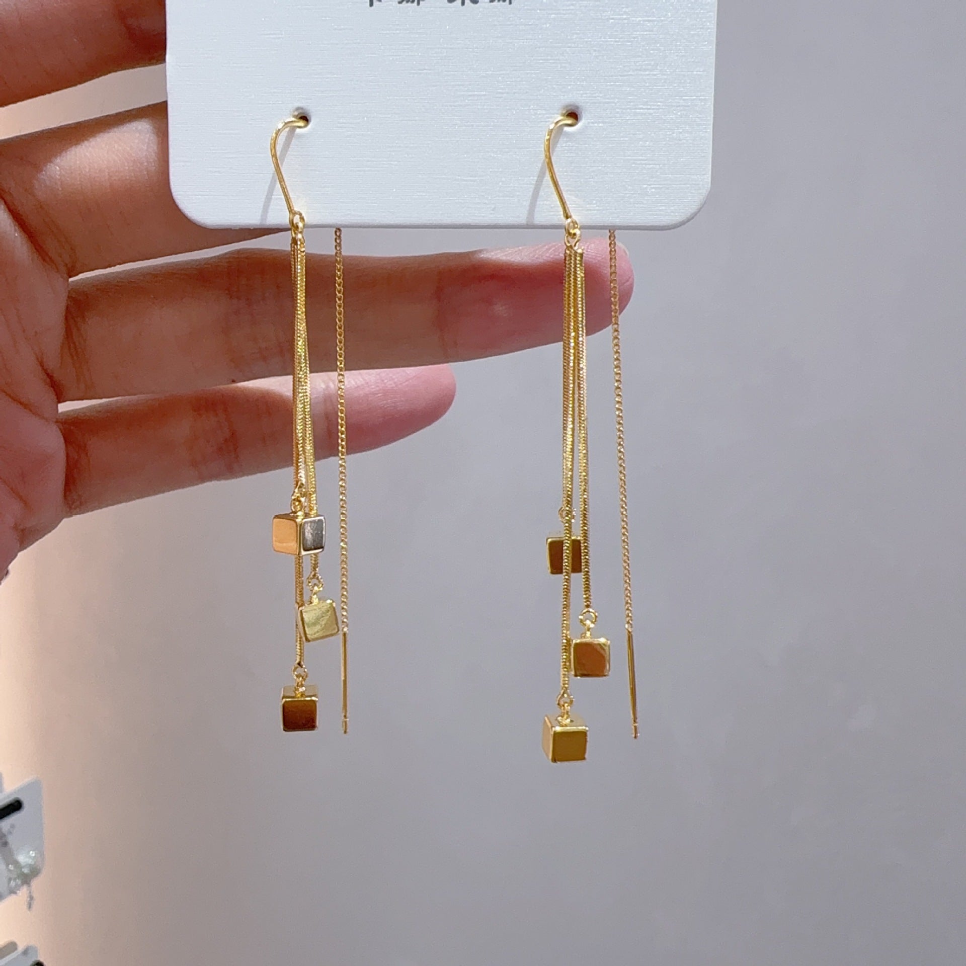 Gold Tassel Earrings For Women In New Style, Crafted From Copper
