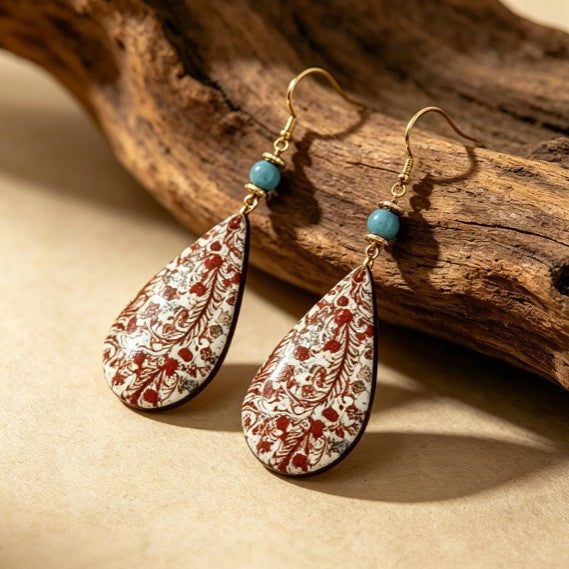 Bohemian Pu Leather Earrings For Women With Zinc Alloy Ear Pins, Stylish And Lightweight