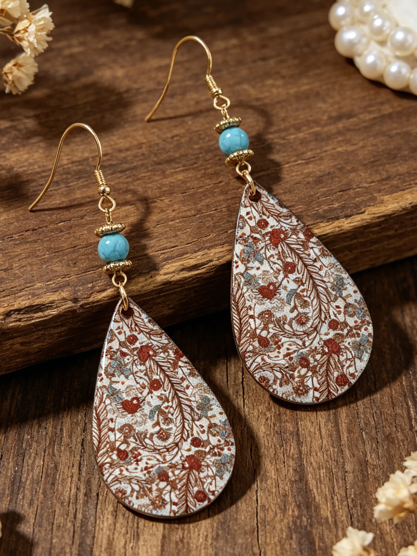 Bohemian Pu Leather Earrings For Women With Zinc Alloy Ear Pins, Stylish And Lightweight