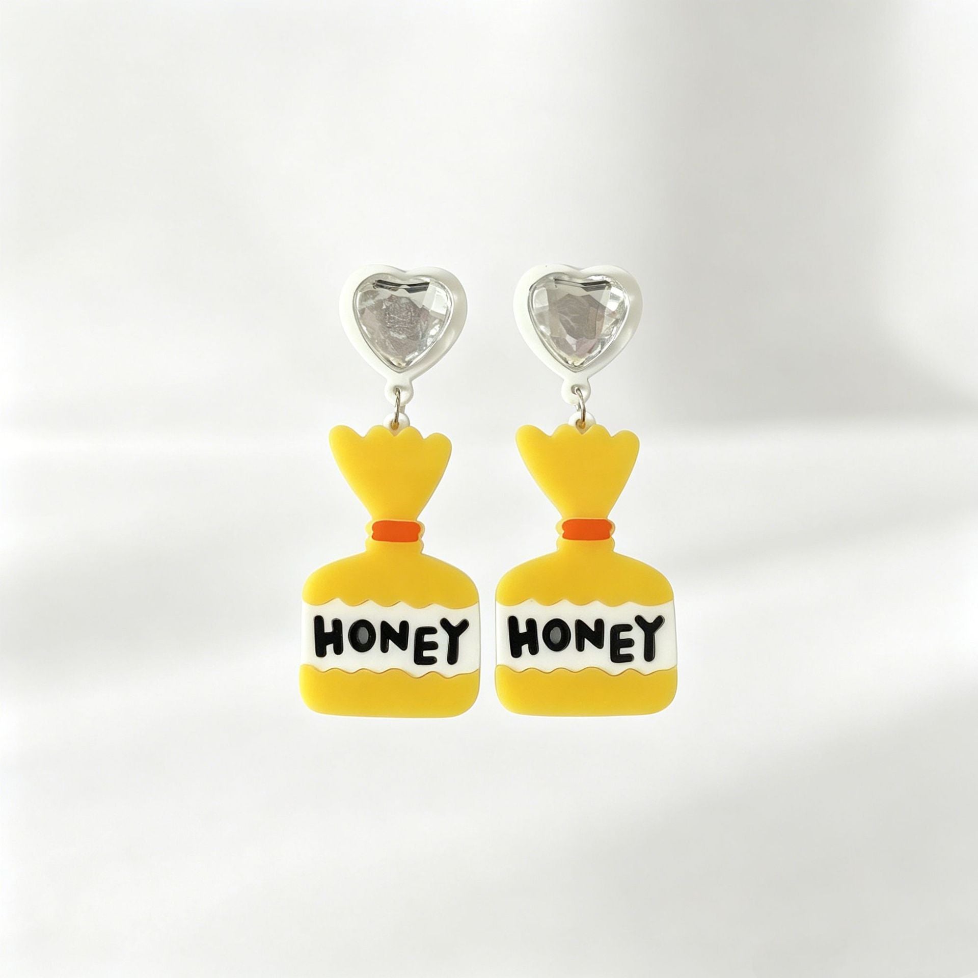 Handmade Sweet Yellow Acrylic Candy Earrings With Iron Ear Pins For Women