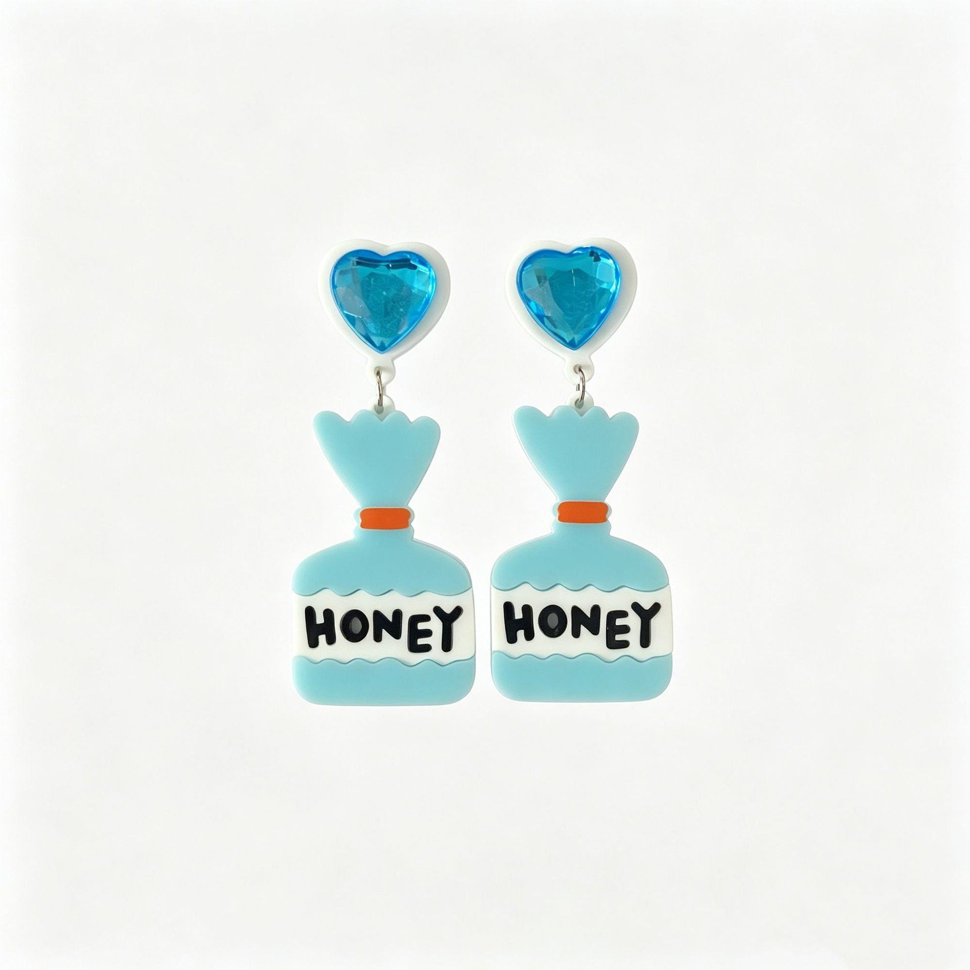 Handmade Sweet Yellow Acrylic Candy Earrings With Iron Ear Pins For Women