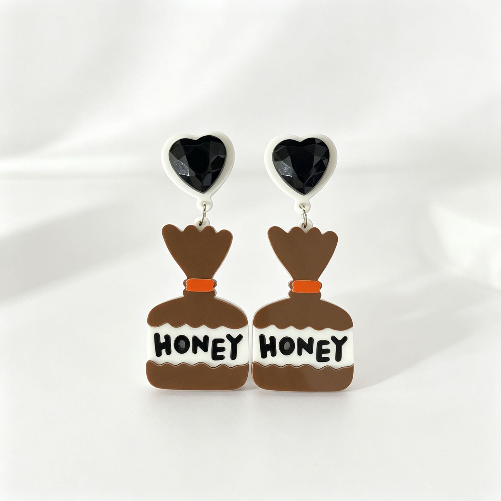 Handmade Sweet Yellow Acrylic Candy Earrings With Iron Ear Pins For Women