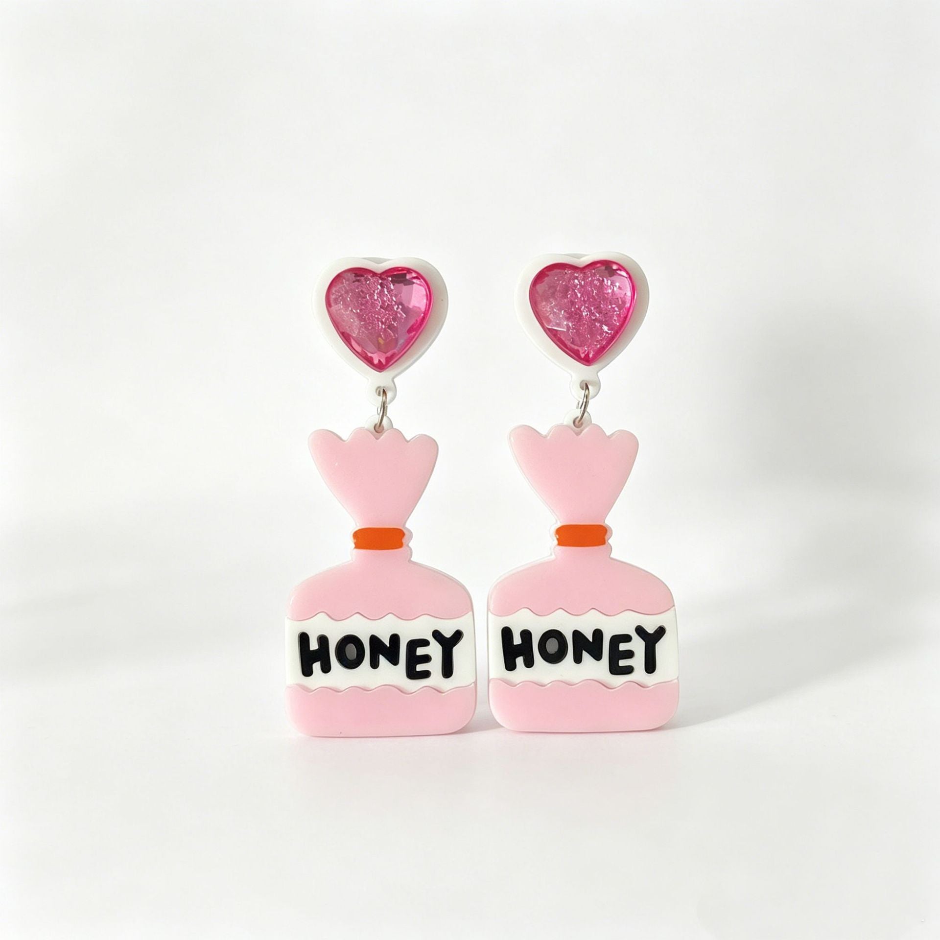 Handmade Sweet Yellow Acrylic Candy Earrings With Iron Ear Pins For Women