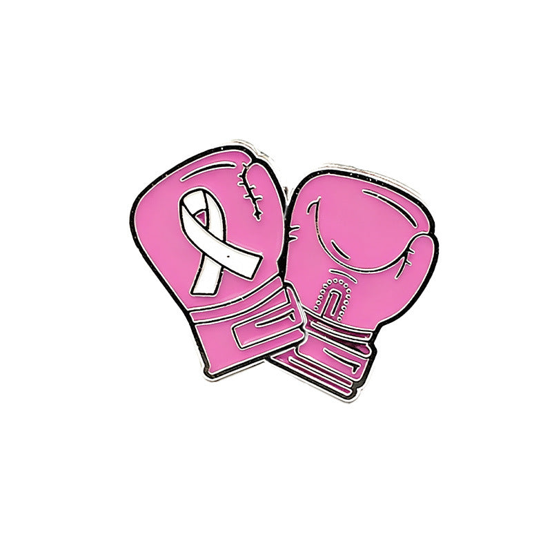 Heart Shape Pin In Alloy With Enamel Craftsmanship, Featuring Natural Pink Color