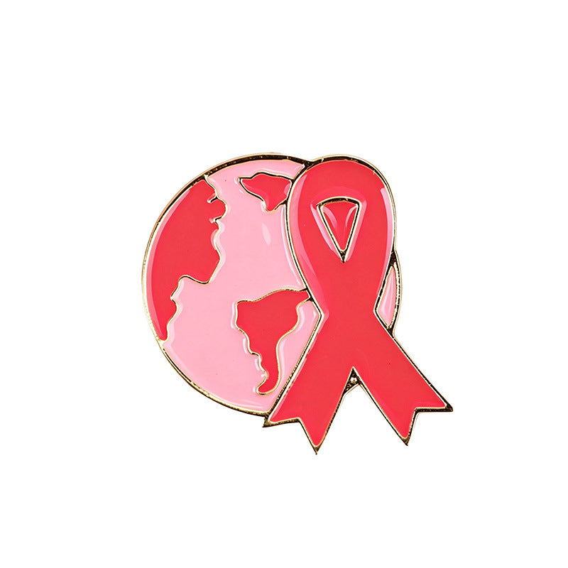 Heart Shape Pin In Alloy With Enamel Craftsmanship, Featuring Natural Pink Color