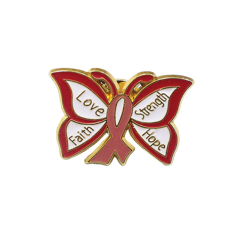 Heart Shape Pin In Alloy With Enamel Craftsmanship, Featuring Natural Pink Color