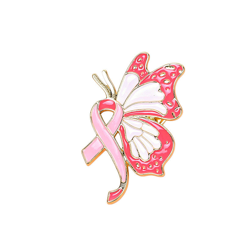 Heart Shape Pin In Alloy With Enamel Craftsmanship, Featuring Natural Pink Color
