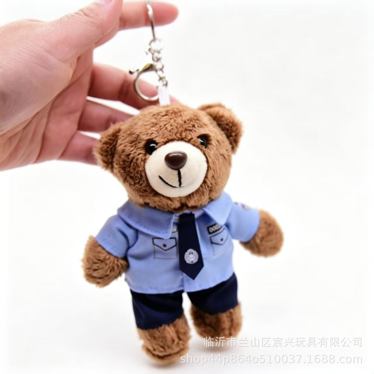 Cartoon Style Bear Plush Stuffed Animal Toy Keychain, Soft And Cuddly Plush Doll For Kids