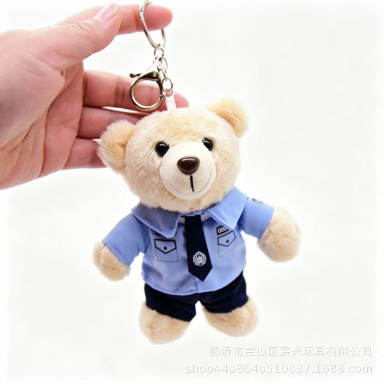 Cartoon Style Bear Plush Stuffed Animal Toy Keychain, Soft And Cuddly Plush Doll For Kids