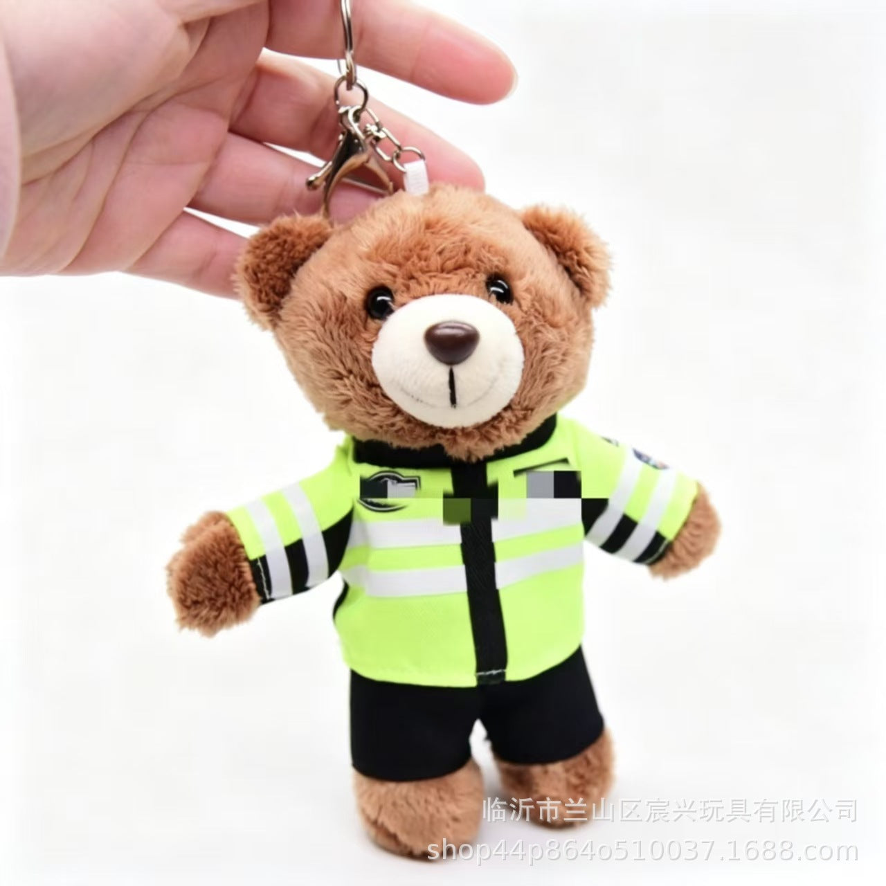 Cartoon Style Bear Plush Stuffed Animal Toy Keychain, Soft And Cuddly Plush Doll For Kids