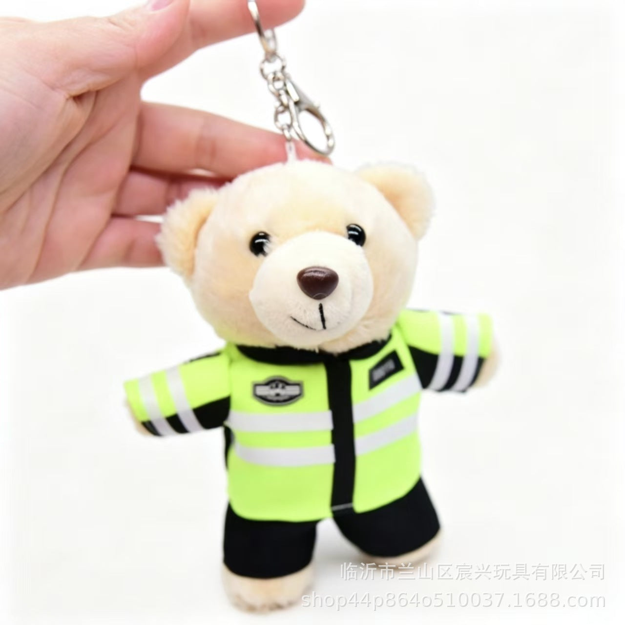 Cartoon Style Bear Plush Stuffed Animal Toy Keychain, Soft And Cuddly Plush Doll For Kids