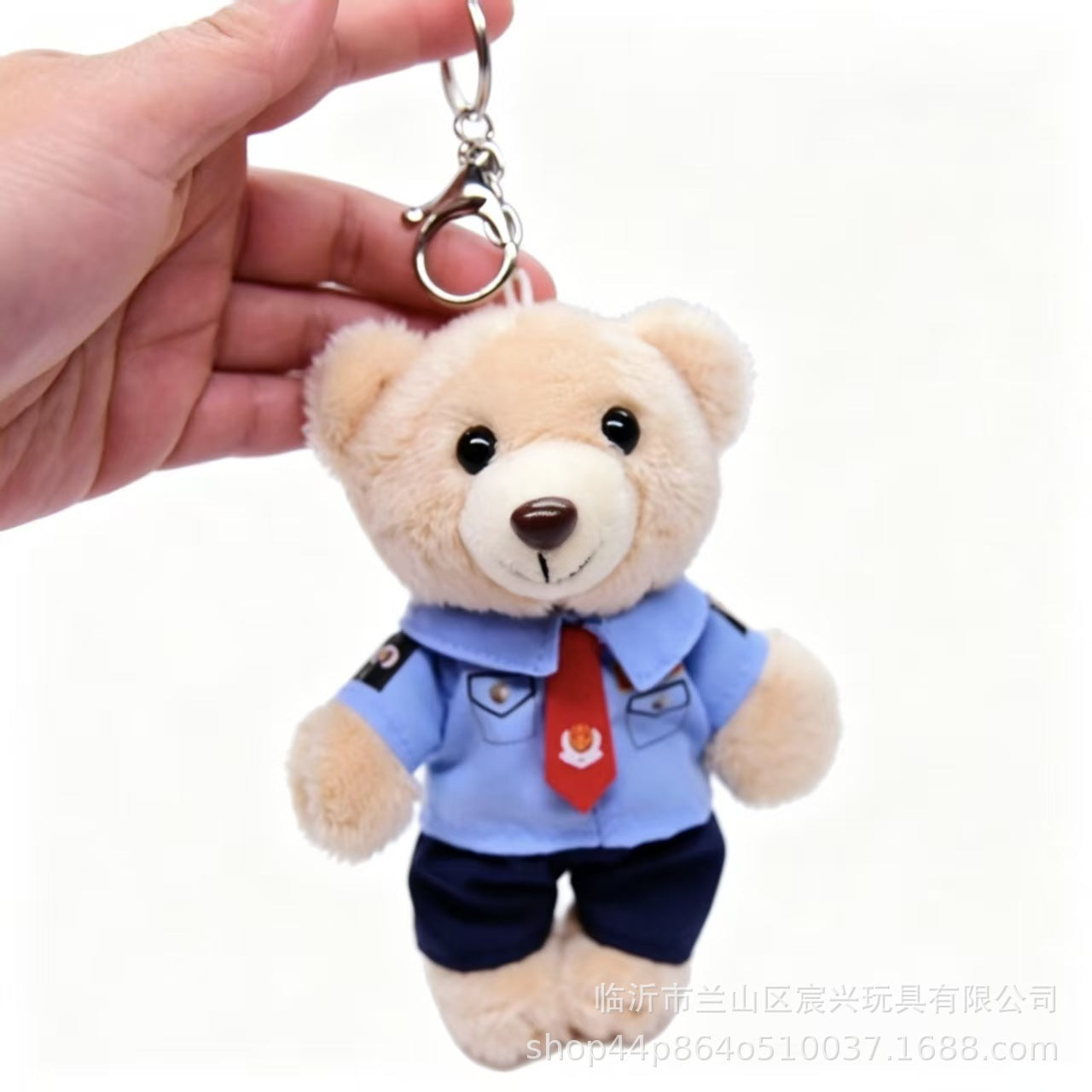 Cartoon Style Bear Plush Stuffed Animal Toy Keychain, Soft And Cuddly Plush Doll For Kids