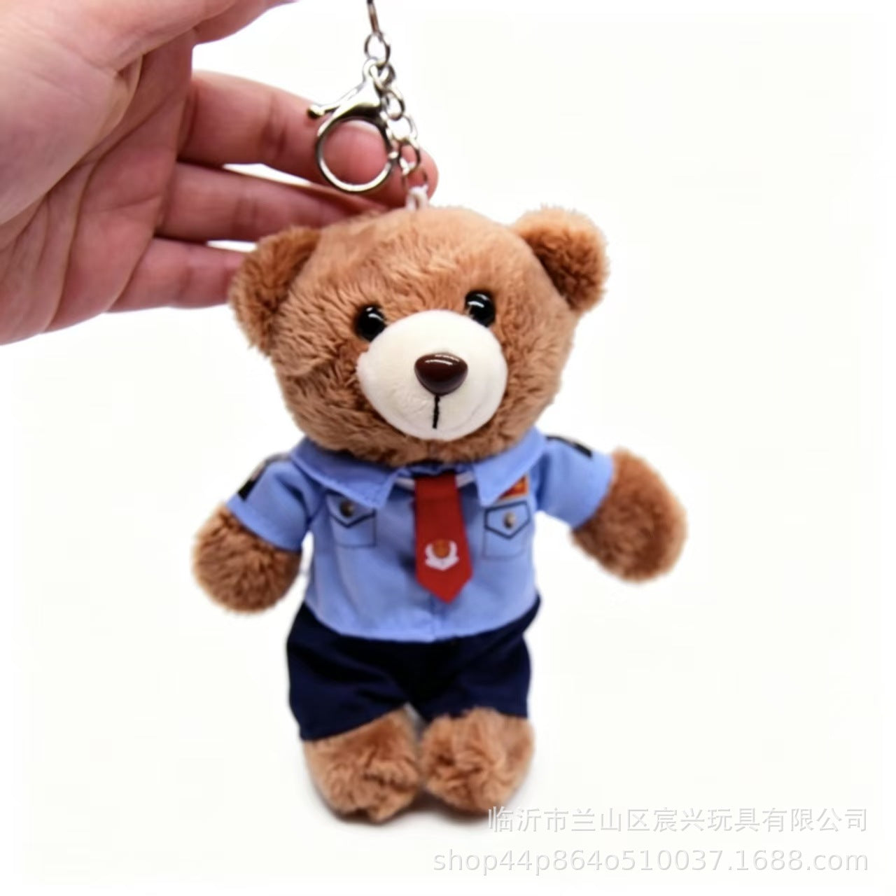 Cartoon Style Bear Plush Stuffed Animal Toy Keychain, Soft And Cuddly Plush Doll For Kids
