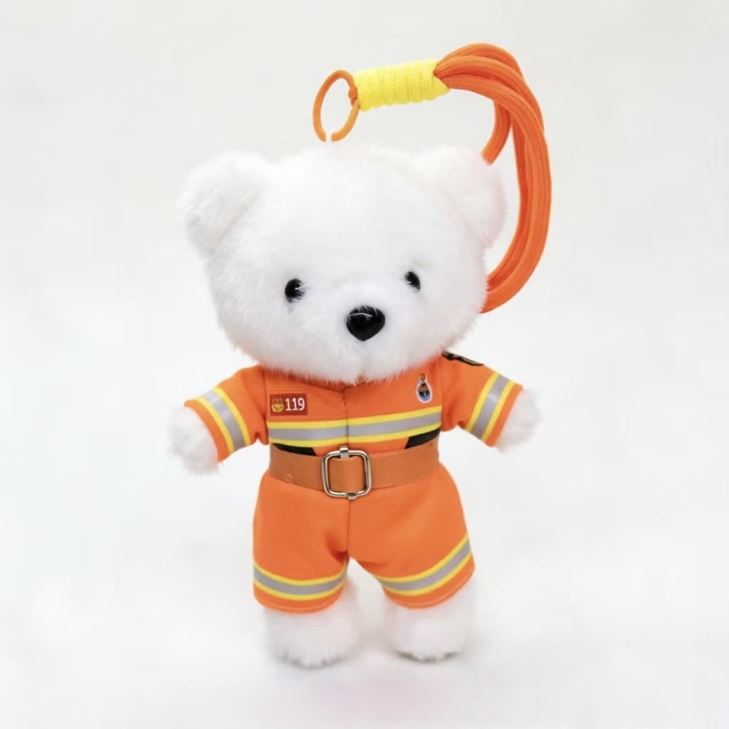 Cartoon Style Bear Plush Stuffed Animal Toy Keychain, Soft And Cuddly Plush Doll For Kids