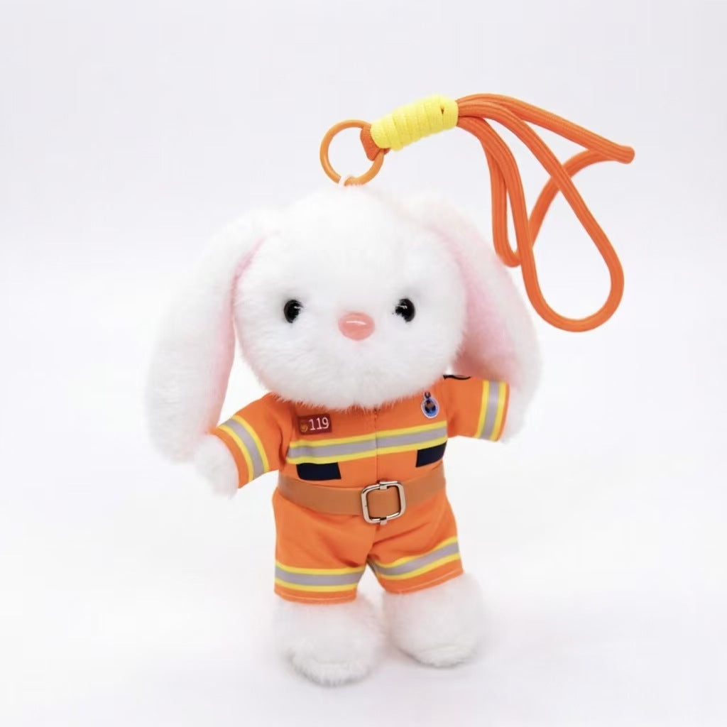 Cartoon Style Bear Plush Stuffed Animal Toy Keychain, Soft And Cuddly Plush Doll For Kids