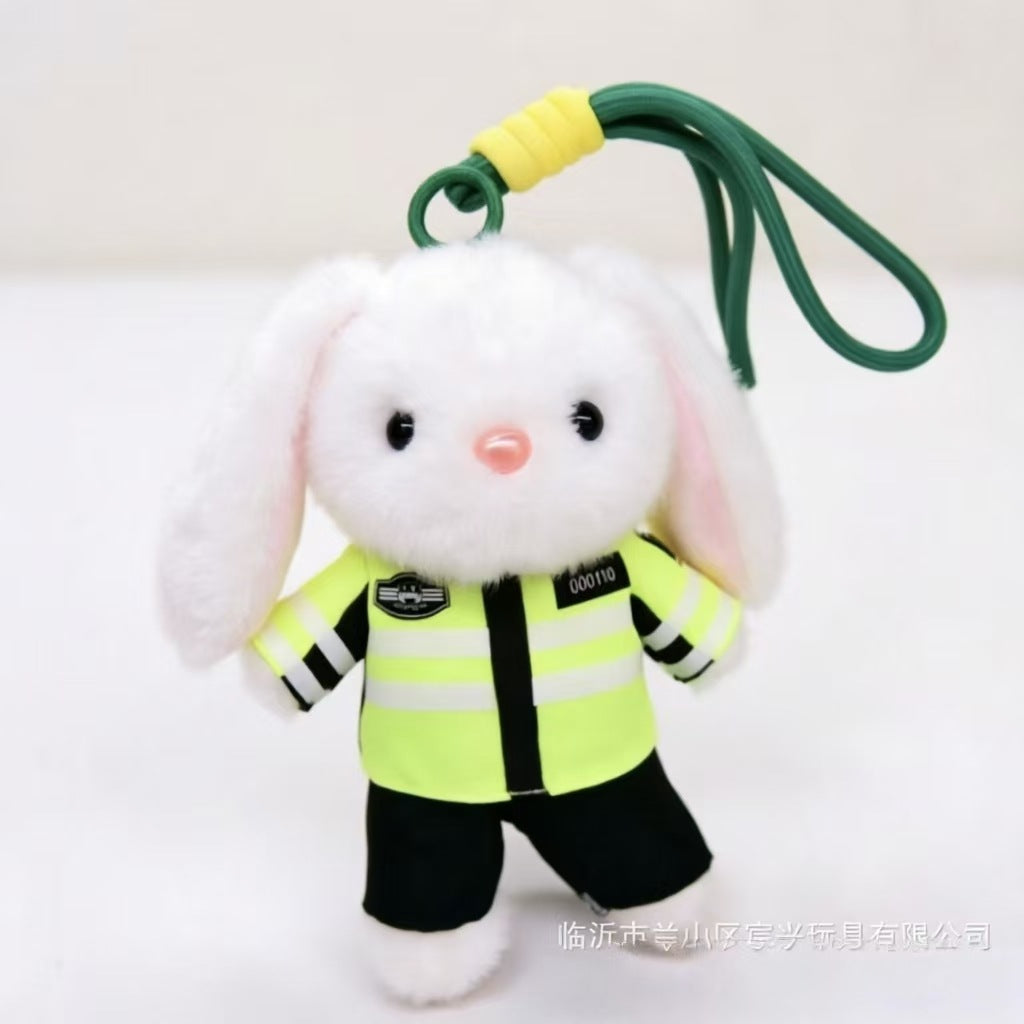Cartoon Style Bear Plush Stuffed Animal Toy Keychain, Soft And Cuddly Plush Doll For Kids