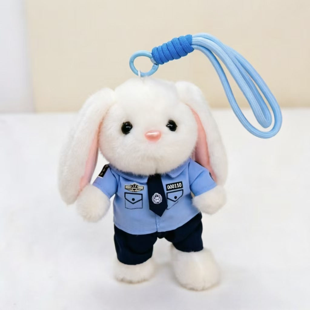Cartoon Style Bear Plush Stuffed Animal Toy Keychain, Soft And Cuddly Plush Doll For Kids
