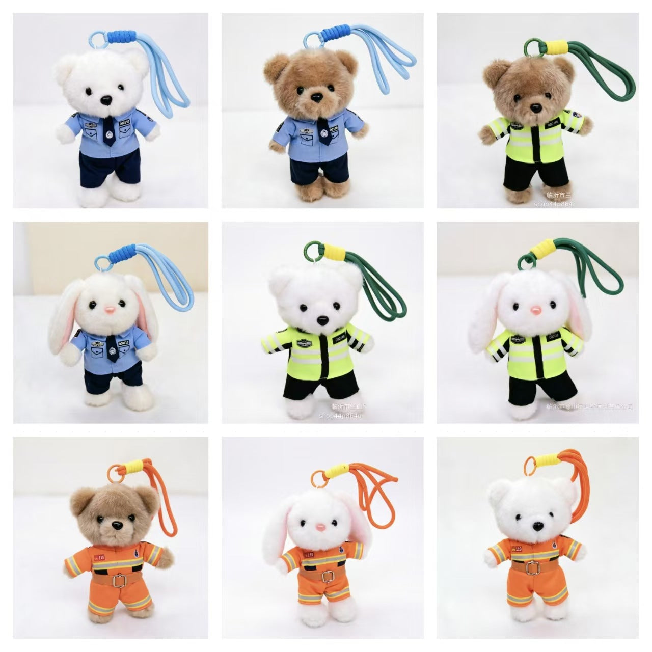 Cartoon Style Bear Plush Stuffed Animal Toy Keychain, Soft And Cuddly Plush Doll For Kids